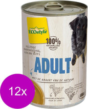 Ecostyle Blik Vitaal Vlees Adult - Hondenvoer - 12 x 400 g
