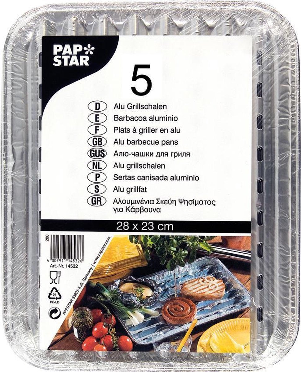 Papstar Wegwerp Schalen Aluminium - 5 Stuks