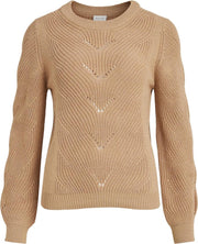Vienia O-neck L/s Knit Top/su - Fav 14059444 Nomad