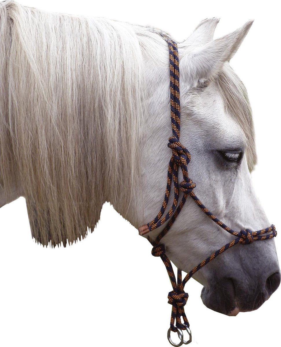 S2g Touwhalster Paard Cob Bruin/marineblauw