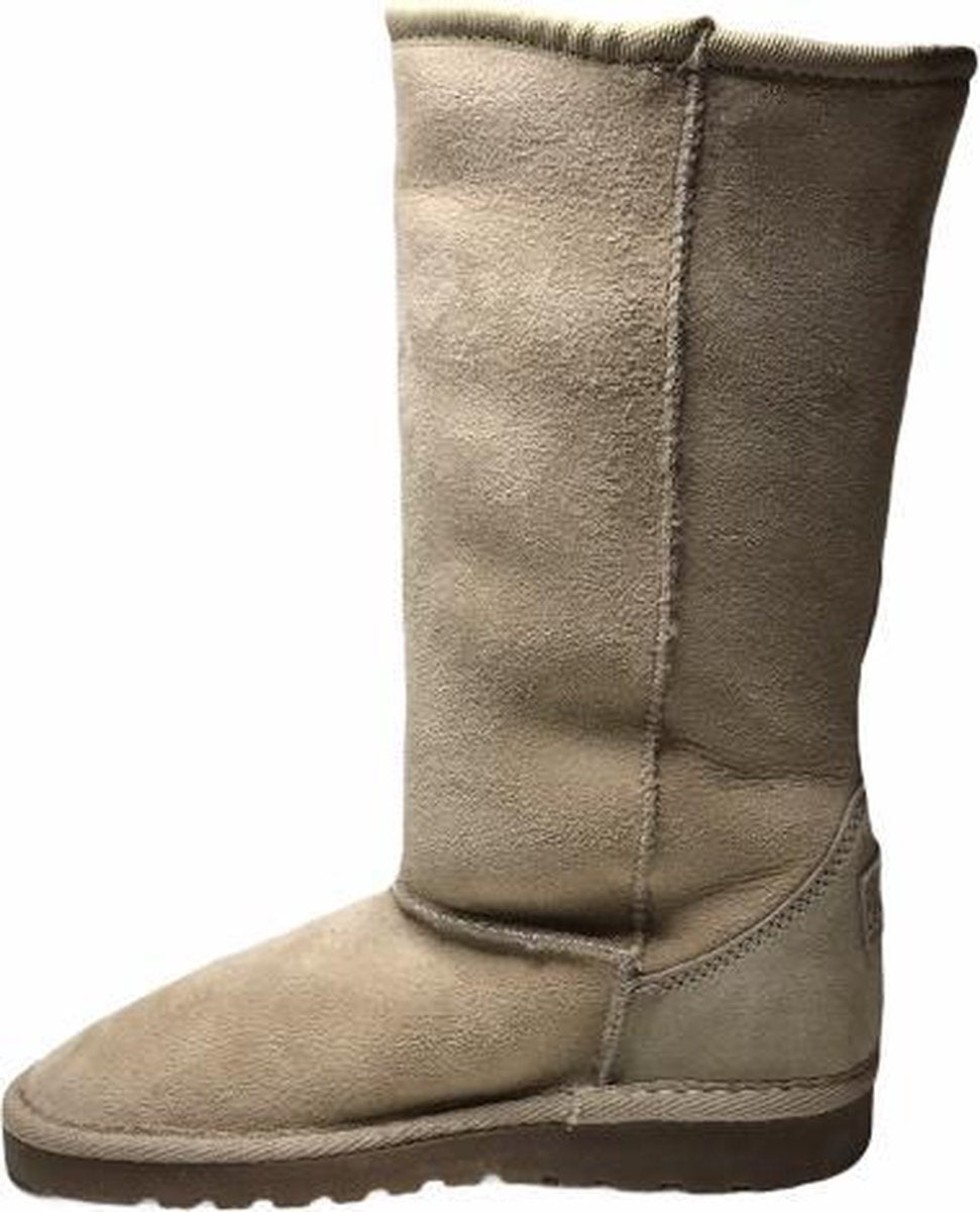 Naturino effen lederen warme lange laarzen uggy 3327 Beige  mt 25