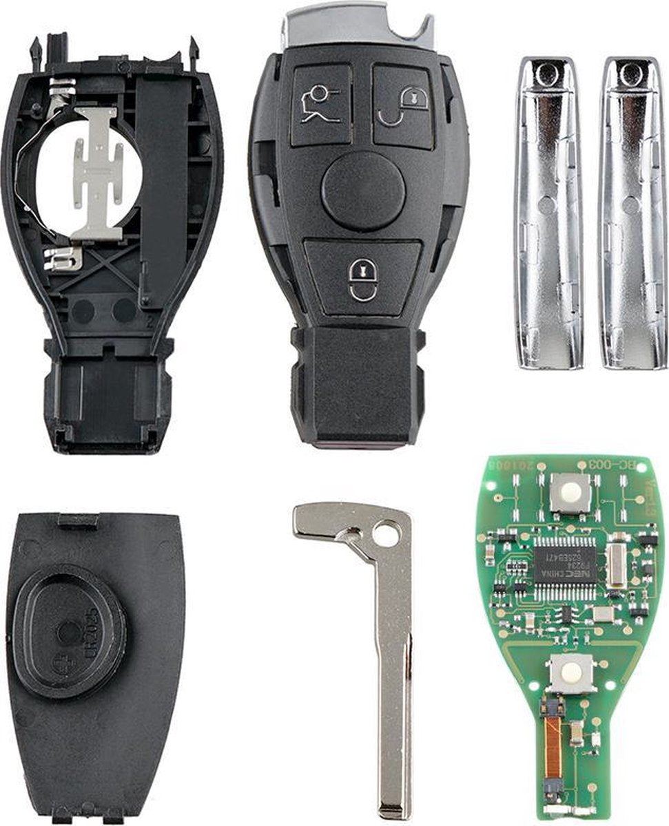 Mercedes MB Sprinter Vito Viano B C CL CLS CLK E GL ML R SL S SLK - smart key - BGA en NEC - 3 knoppen - sleutel - autosleutel - inclusief programmeren en frezen op locatie van verkoper
