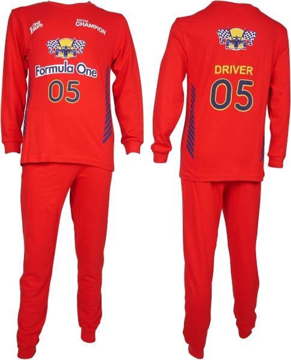 Fun2Wear Formula 1 Pyjama Rood - Maat 176