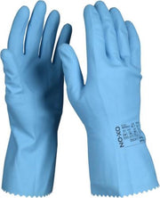 Set à 12 paar - OX-ON Food Basic 14000 Chemical Glove / Huishoudhandschoen Latex - maat XL /10