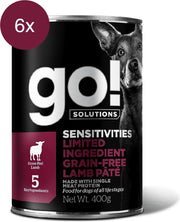 GO! SOLUTIONS SENSITIVITIES LIMITED INGREDIENT Graanvrij Lam Paté Recept 6x