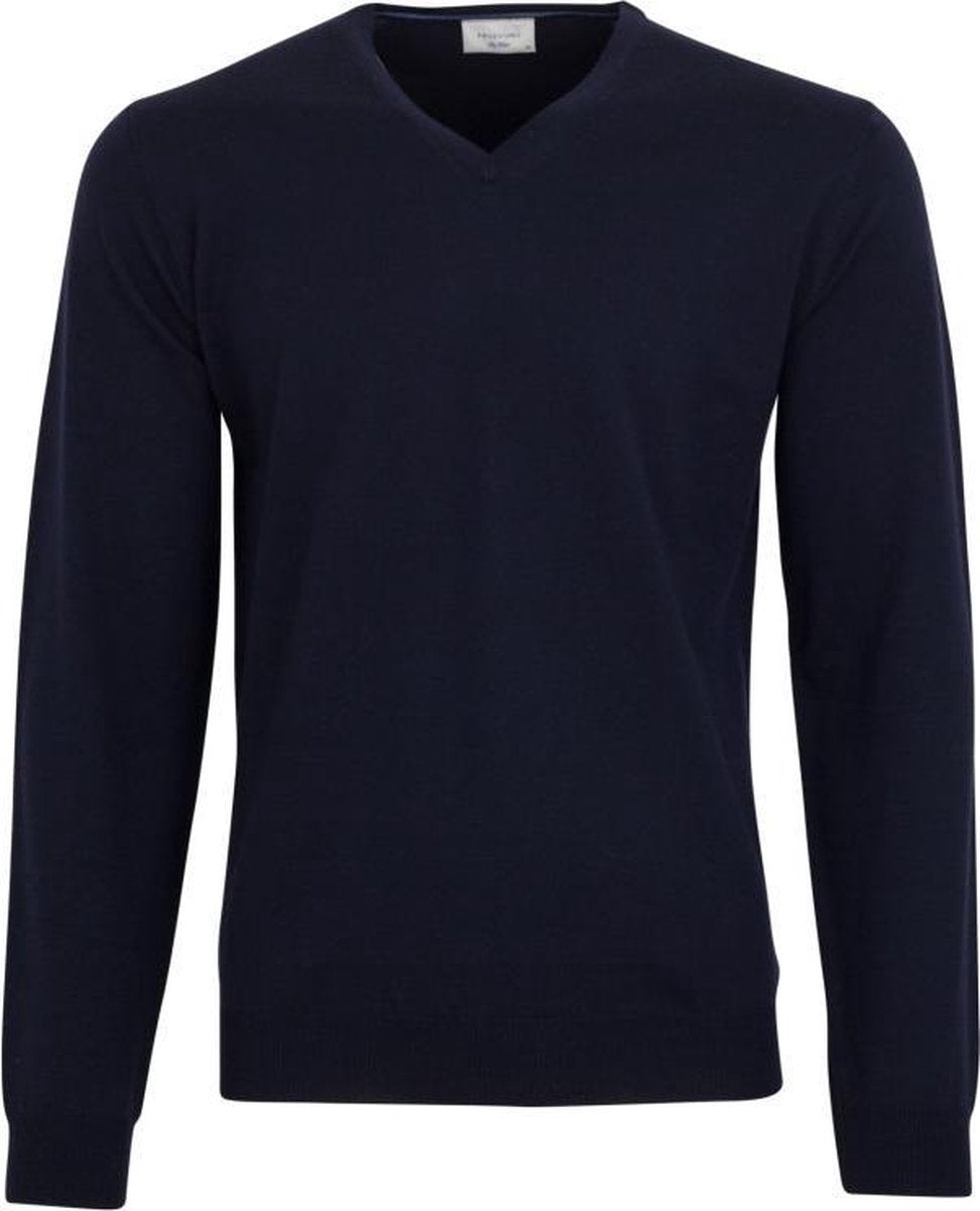 Profuomo Trui Heren Navy Merino V-neck
