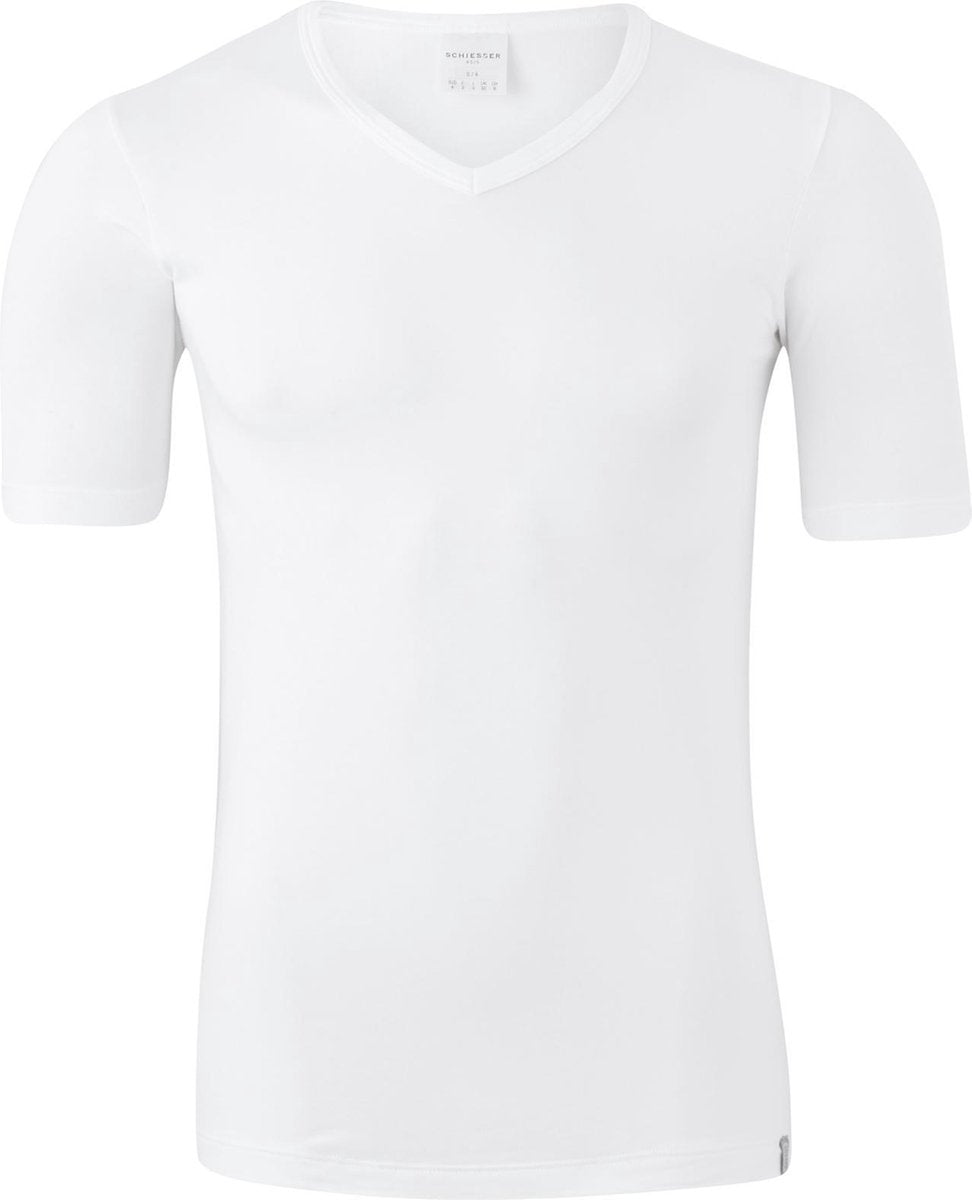 Schiesser 95/5 - heren T-shirt V-hals - wit -  Maat XL