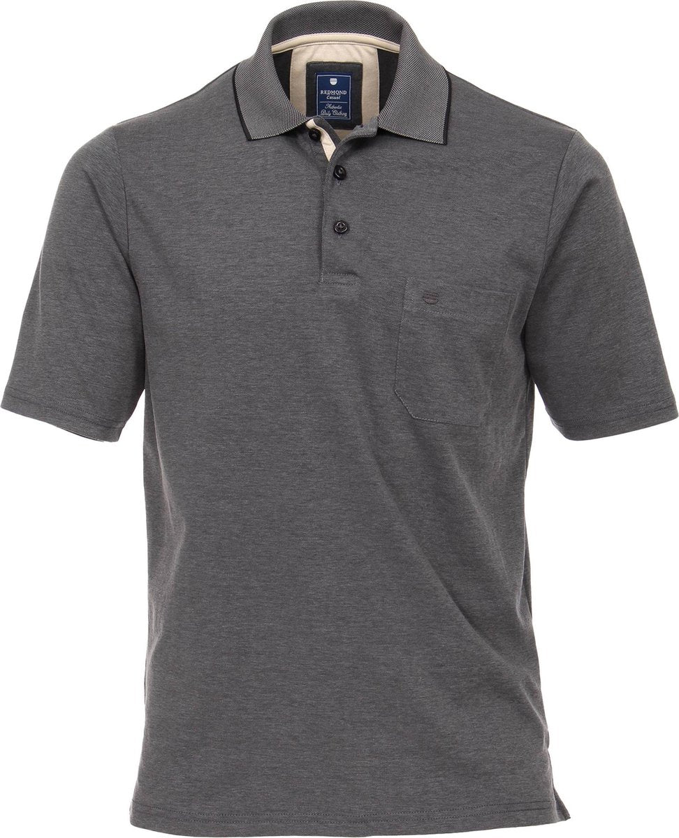 Redmond regular fit poloshirt - antraciet melange -  Maat: 4XL