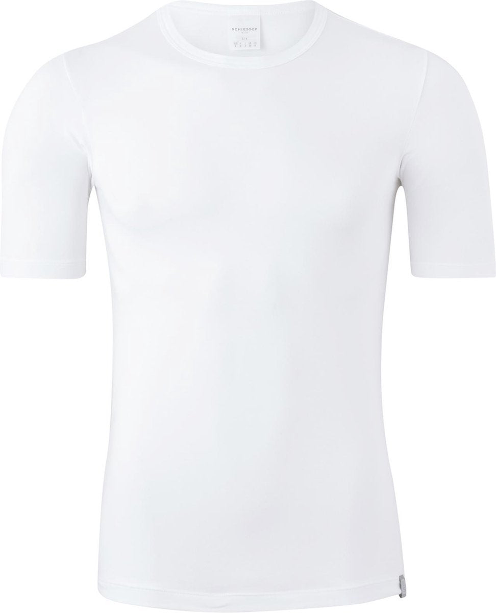 Schiesser 95/5 - heren T-shirt O-hals - wit -  Maat S