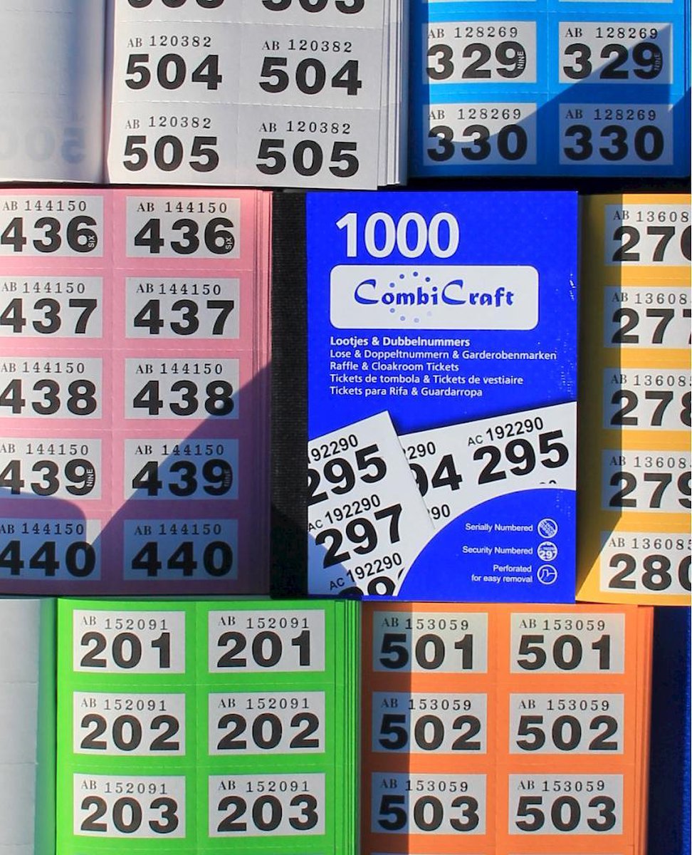 Dubbelnummers - lootjes - 12000 stuks