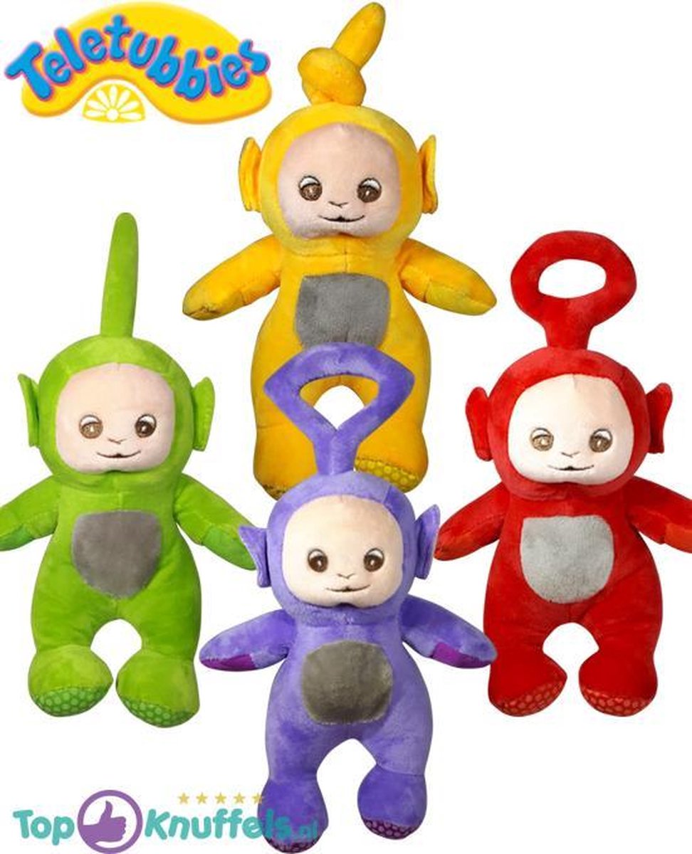 Teletubbies Pluche Knuffel Familie Set 4 stuks 26 cm (Po Laa-Laa Dipsy Tinky Winky) | Teletubbies | Speelgoed Baby | Baby Pluche Knuffel | Laa-Laa | Tinky Winky | Dipsy | Po | Teletubbies Plush Peluche Knuffel voor kinderen