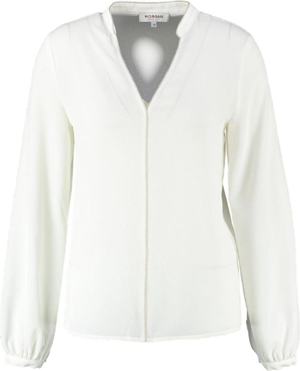 Morgan off white blouse afgewerkt met zilverdraad - Maat 36