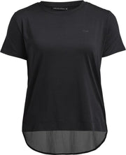 Rohnisch Mesh Back Tee Dames Sportshirt - Zwart - Maat XS