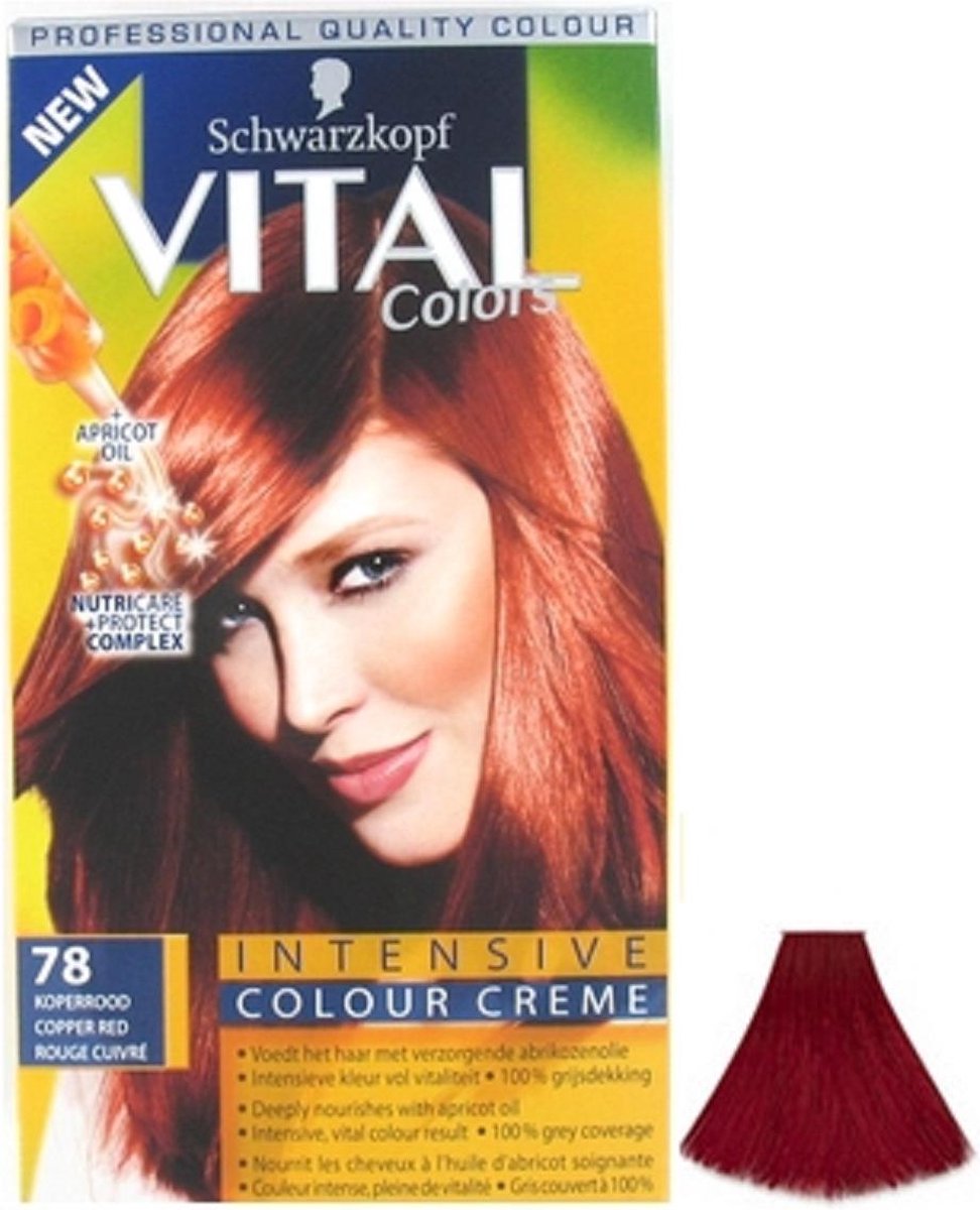 3 x VITAL HAARVERF NR. 78 KOPERROOD