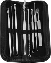 XL set – Mee-eters & Acne Verwijderen Set – RVS Blackhead Killer – 8 delig - Heble