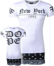 DWN Lifestyle - Heren Longshirt - New York 1995 - Wit Zwart