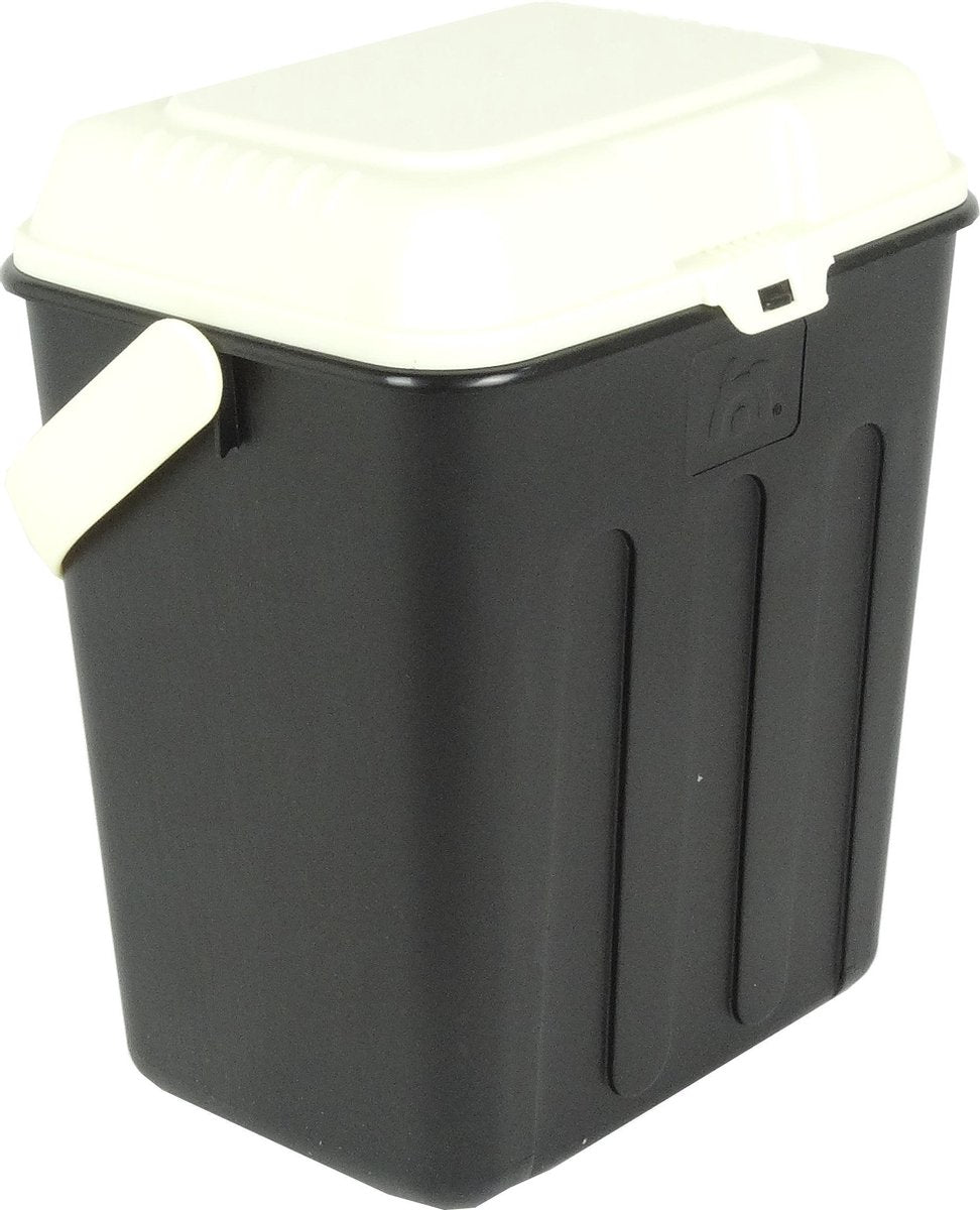 Maelson Drybox 3 voercontainer voeropslag design kwaliteit robust inhoud - 35kg - ivoor Zwart