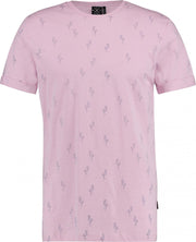 Kultivate t-shirt purple birds tee korte mouw pink