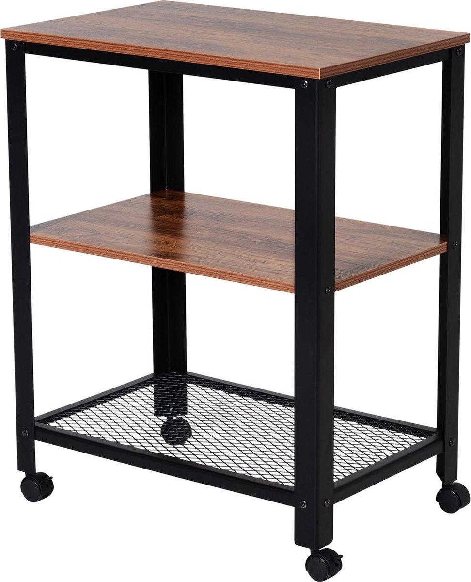 Nancy's Ten Sleep Keukentrolley - Keukenwagen - Serveerwagen - Keukenkast - 60 x 40 x 76