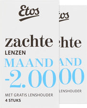 Etos zachte maandlenzen -2.00 - 8 stuks (2 x 4)