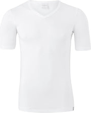 Schiesser 95/5 - heren T-shirt V-hals - wit -  Maat S