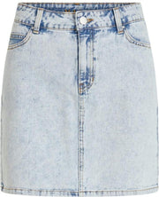 Vivallery Rw Short Denim Skirt 14057419 Light Blue Denim