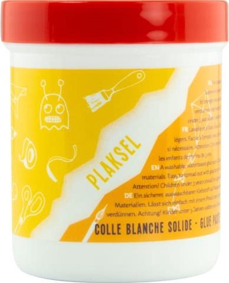 Plaksel Kangaro 150 g Dextrine - pot wit met spatel