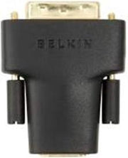 Belkin F3Y038bt HDMI / DVI Adapter [1x HDMI-bus - 1x DVI-stekker 24+1-polig] Zwart Vergulde steekcontacten