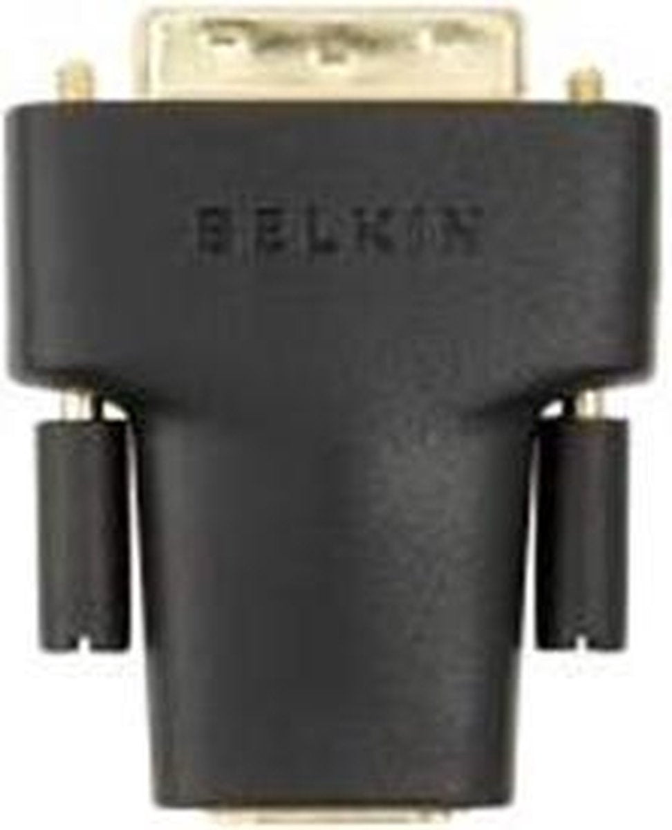 Belkin F3Y038bt HDMI / DVI Adapter [1x HDMI-bus - 1x DVI-stekker 24+1-polig] Zwart Vergulde steekcontacten