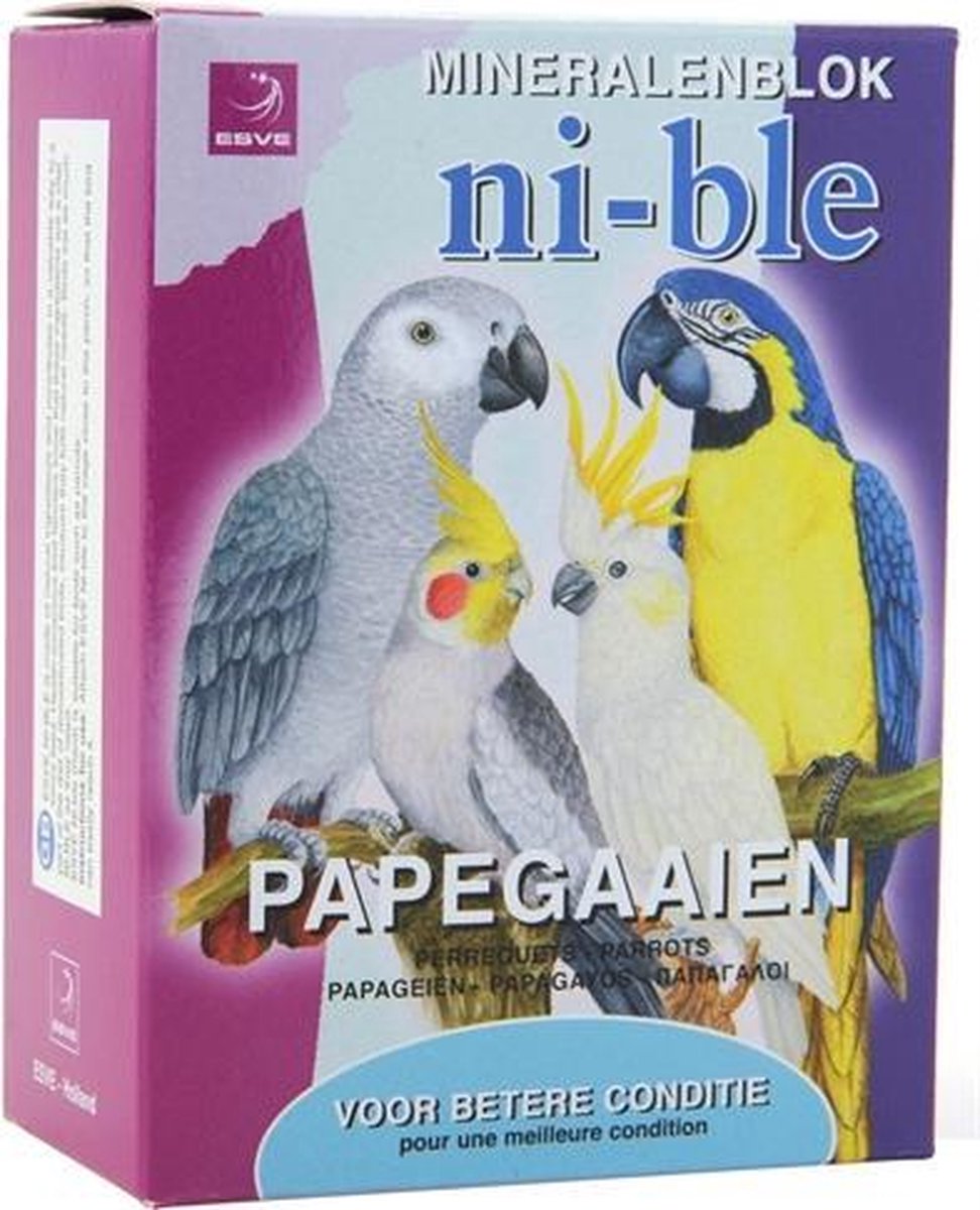 Esve ni-ble mineralen pikblok papegaai roze -  - 1 stuks