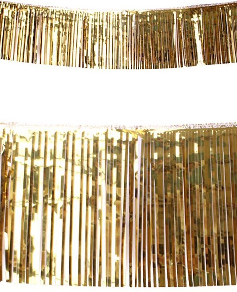 Franje slingers goud fringe 6 meter - festival slinger franjes slierten