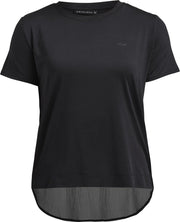 Rohnisch Mesh Back Tee Dames Sportshirt - Zwart - Maat M