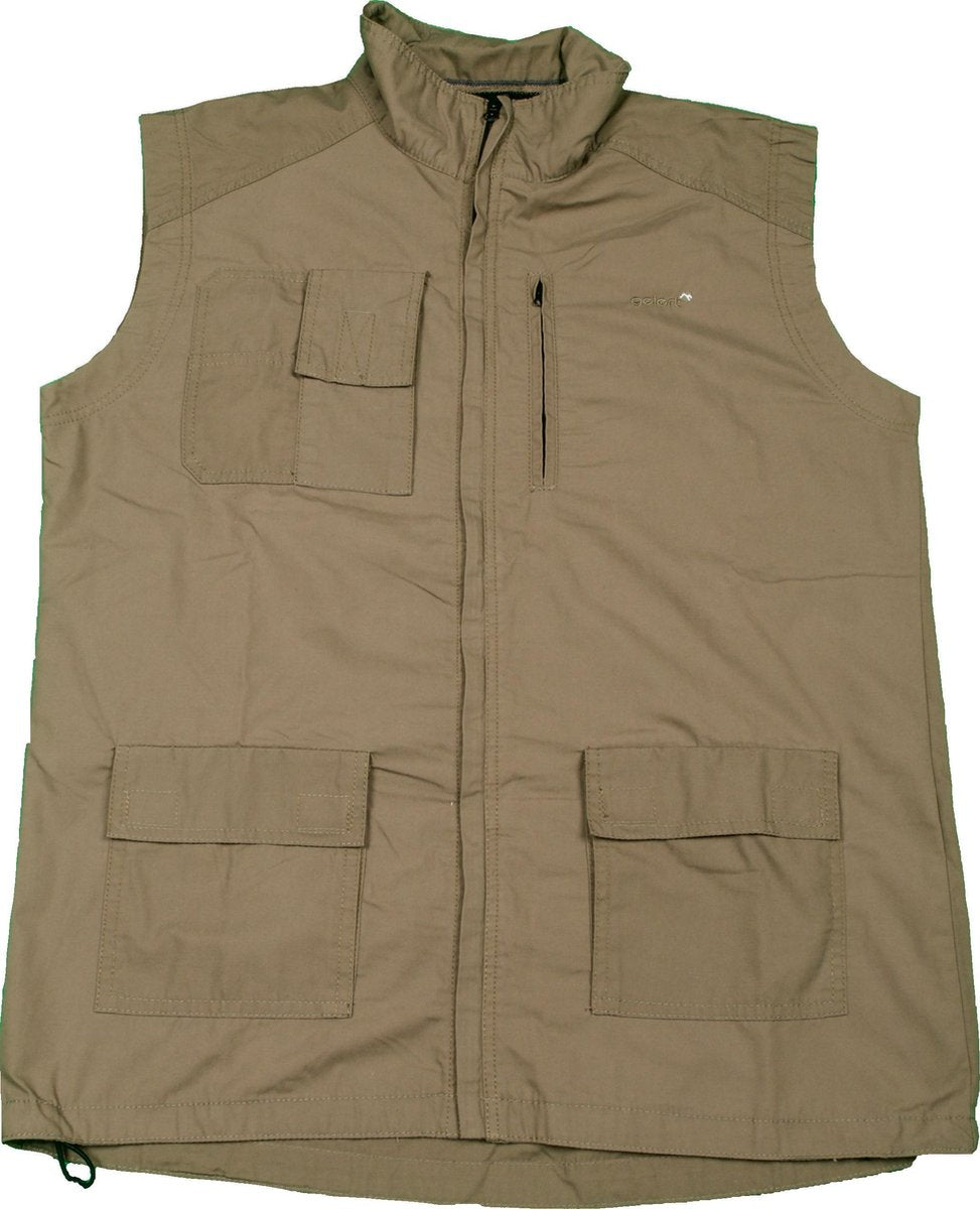 Bodywarmer Heren - Gelert Travel Gilet - Lichtbruin maat M