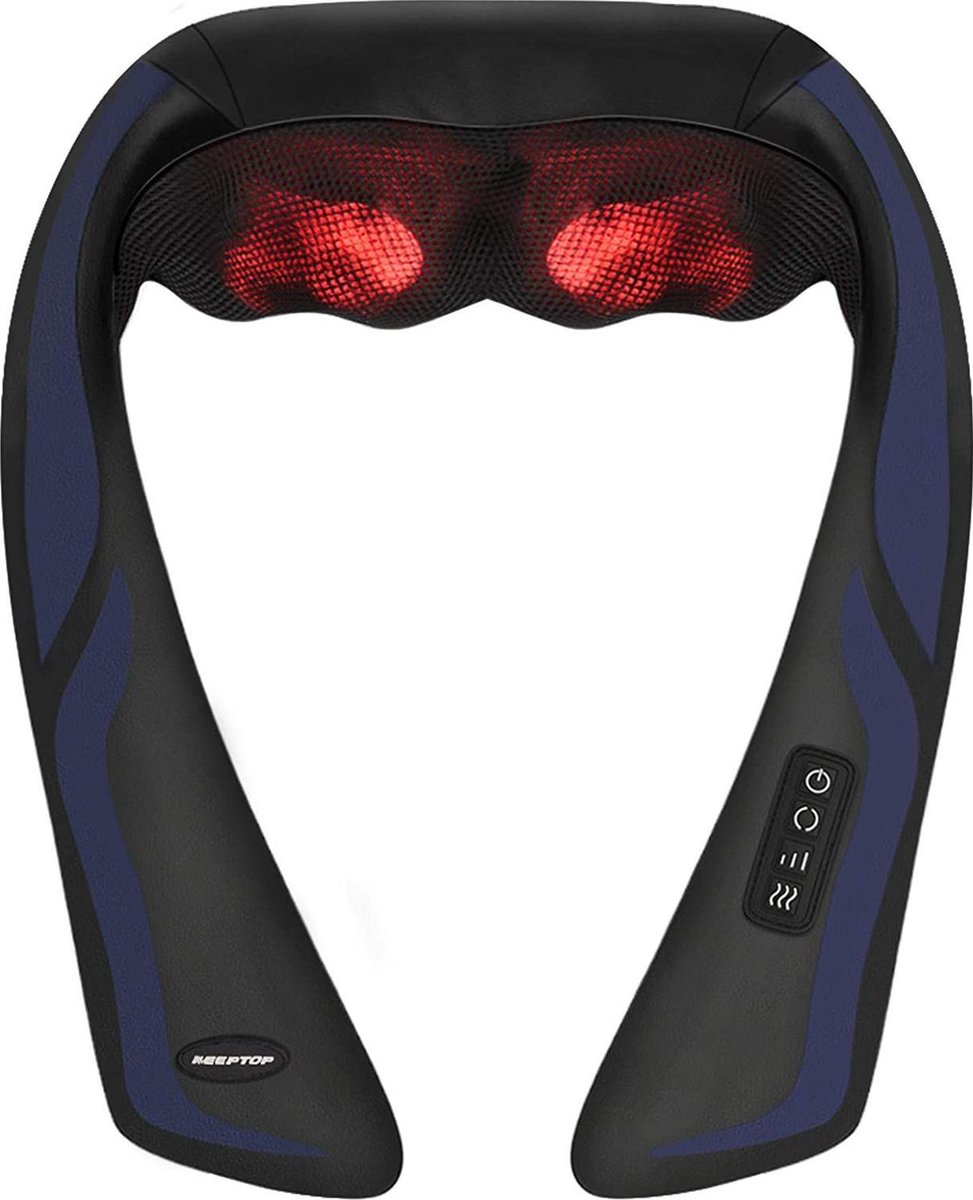 MassageKussen Shiatsu - Zinaps Neck Massager Shiatsu Massager Halsschouder met warmte-functie Elektrische massager met 3D-rotatie Massage