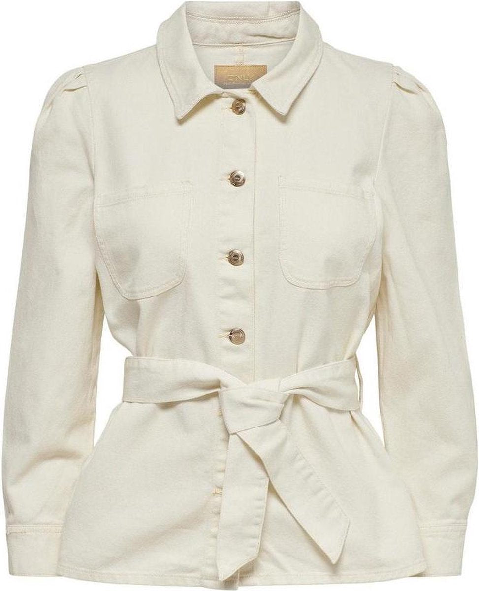 Onlmelrose Ls Shirt Dnm Jacket York Os 15231090 Ecru