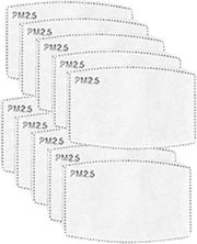 PM2.5-filters | 10 stuks voor wasbaar mondkapje | tot 72 uur gebruik