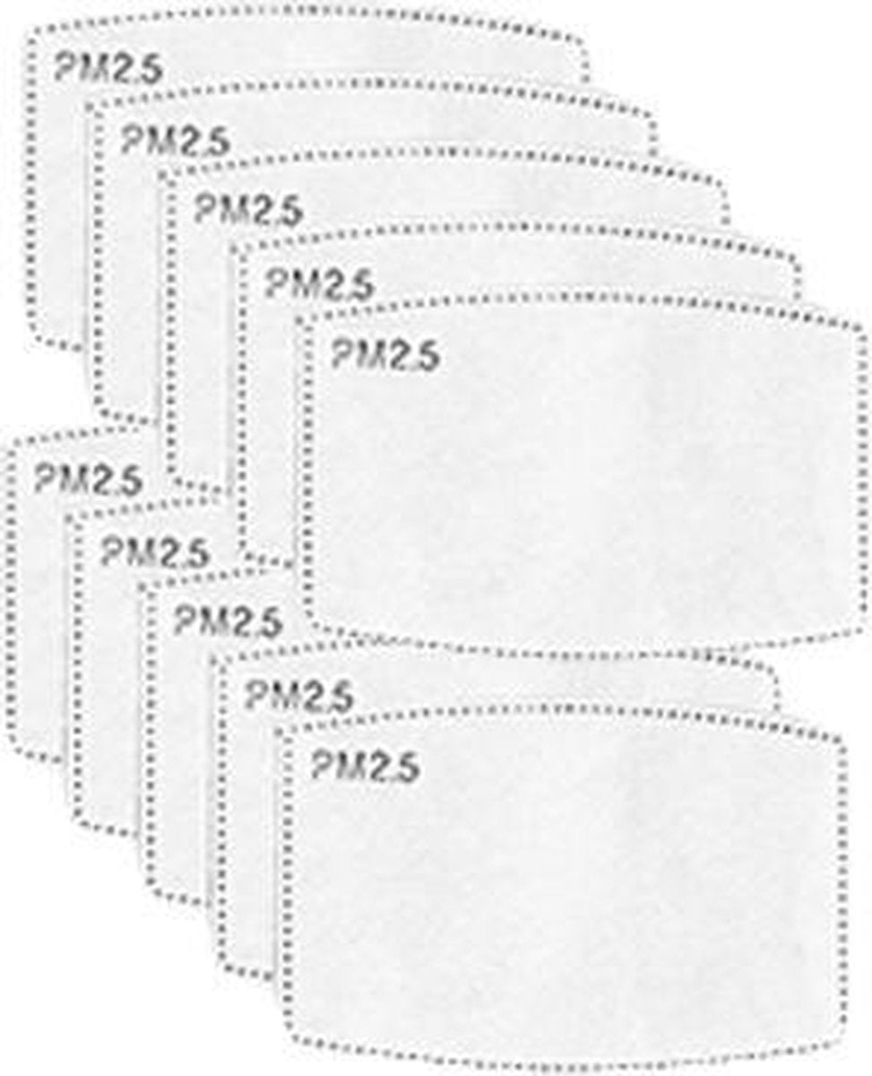PM2.5-filters | 10 stuks voor wasbaar mondkapje | tot 72 uur gebruik