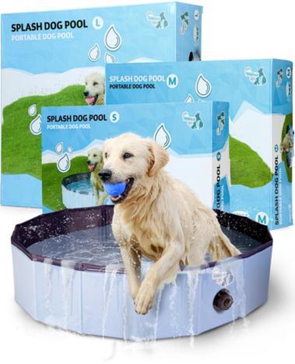 RelaxPets - Dierenzwembad - Zwembad - Blauw - UV-bestendig  - anti-slip  - 80x20 cm