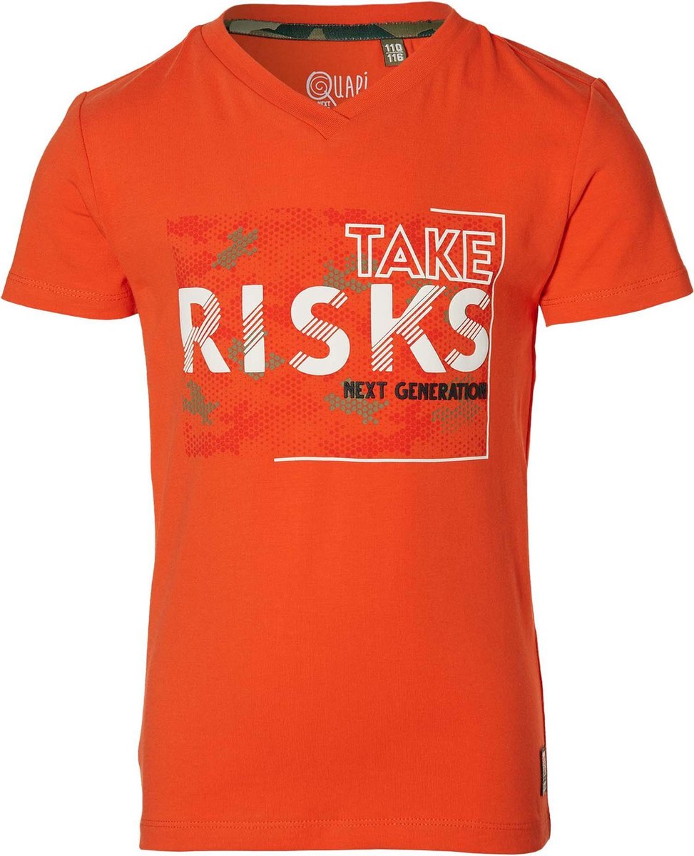Quapi shortsleeve Faas oranje rood voor jongens - maat 92