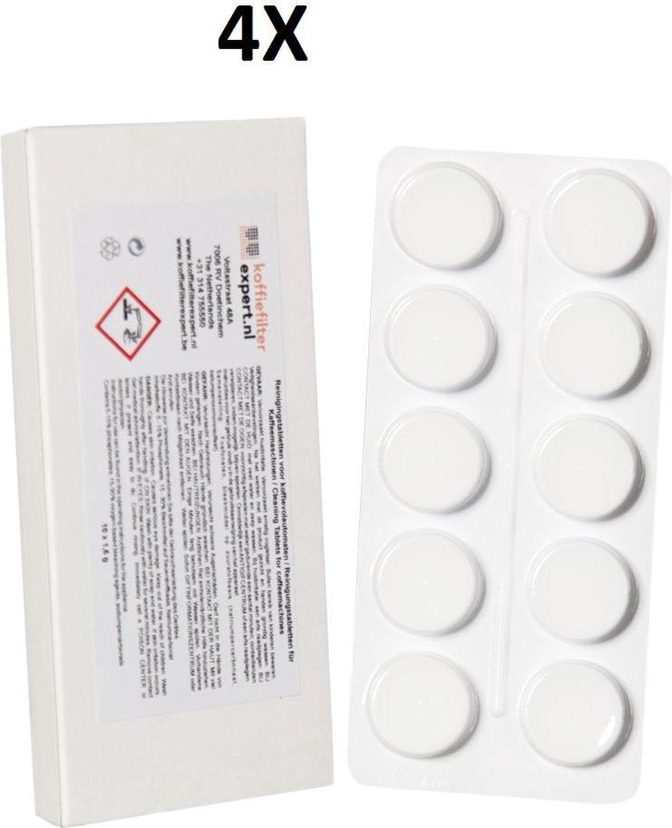 4x Icepure Reinigingstabletten voor espresso- en koffiemachines (40 stuks)