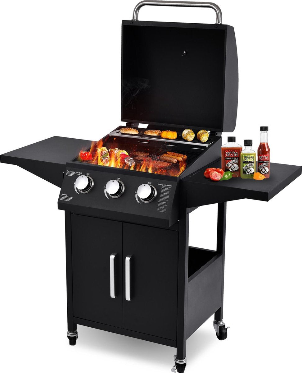 MaxxGarden Gas barbecue - 3 branders - Incl. GRATIS BBQ set