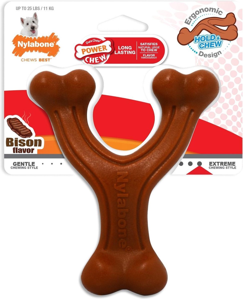 Nylabone Extreme kauwbot vorkbeen - Smaak: Bizon