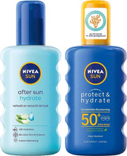 Nivea Sun spray factor 50+ 200ml en Aftersun spray 200ml hydraterend - Ocean Respect