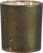 J-Line T-Lichthouder Glas Antiek Khaki Groen Small