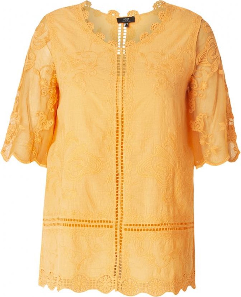 YESTA Leia Blouse - Fresh Orange - maat 3(52)