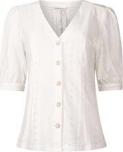 Tramontana Jersey Broderie Dames Blouse - Maat XS