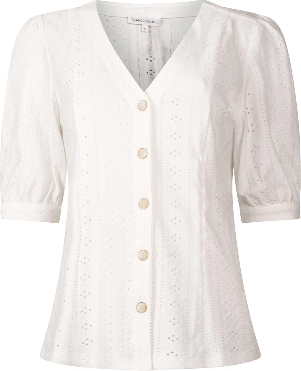 Tramontana Jersey Broderie Dames Blouse - Maat XS