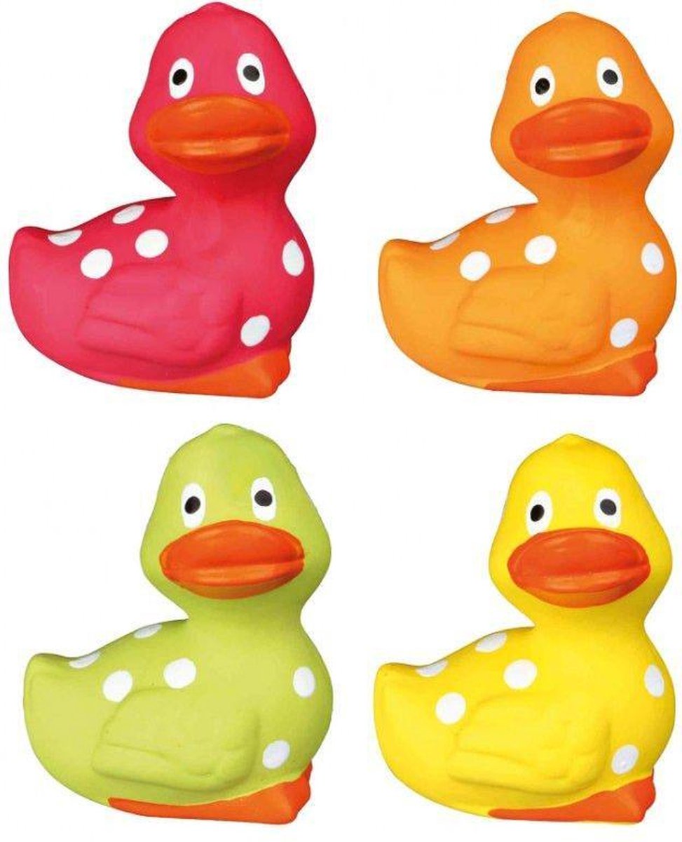 Hondenspeeltje Latex Eend Stip ( 1 stuk )
