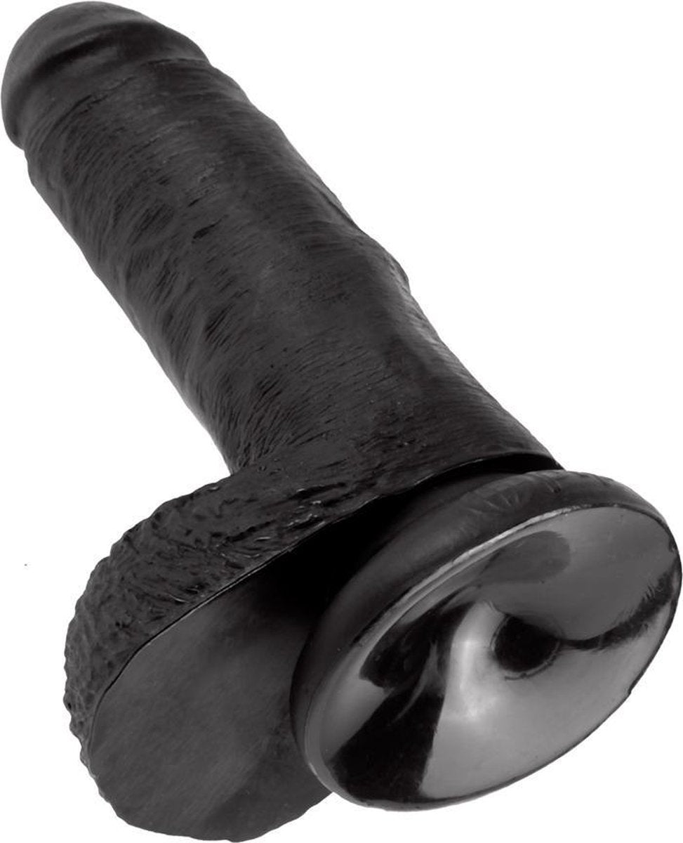 Pipedream King Cock realistische dildo 7 Inch Cock - With Balls zwart - 7