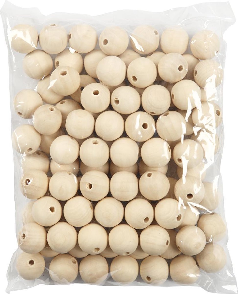 Wooden Bead. 25 mm. 4.5 mm. grass wood. 100 pc